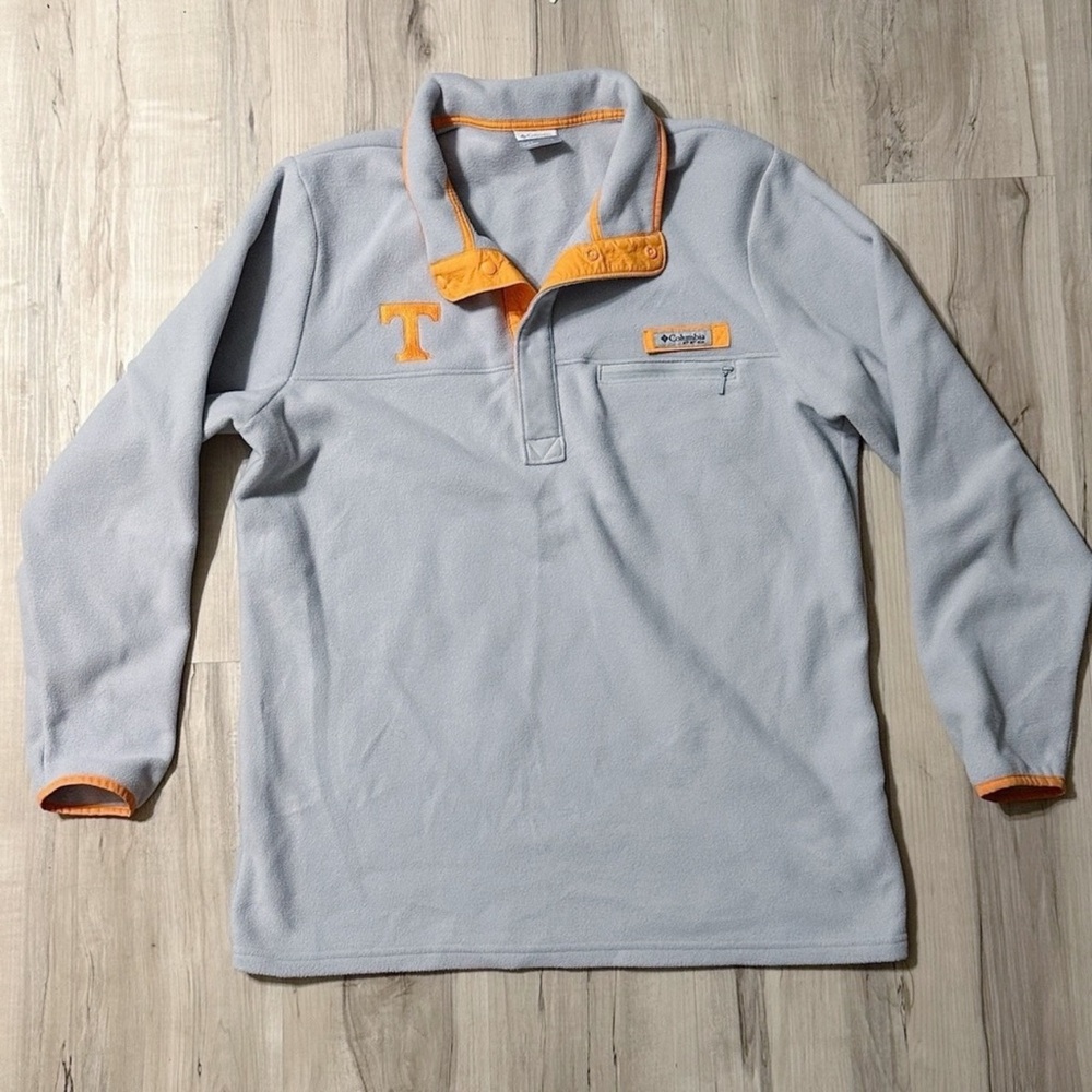 Columbia PFG Tennessee Fishing 1/4 Snap Fleece Pullover Men's Size L Fast Ship